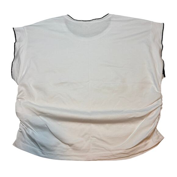 Madewell White Cinched Muscle Tee XXL NWT Cotton Tencel Crewneck Top - Picture 7 of 9